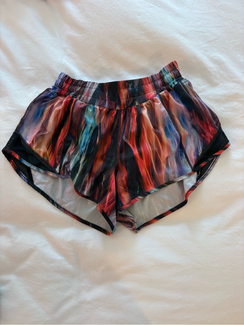 Women's Lululemon Multicolor Running Shorts - Vibrant Print
